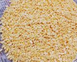 A picture of step 1 of Moong Dal Halwa (moong Dal Atta).