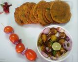 A picture of step 8 of Tomato kachori with sweet, tangy, spicy,potato.