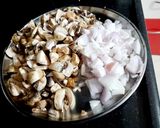A picture of step 1 of Mushroom gravy in butter.
