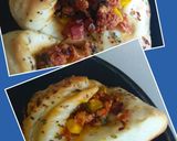 A picture of step 3 of Paneer Bhurji Desi Pizza bite.