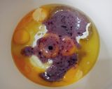 Foto langkah ke 3 dari resep 15.8#52 Blueberry Jam Ogura Cake.