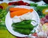 A picture of step 1 of Healthy tricolor vegetable salad with Indian National Flag Tirang.