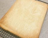 A picture of step 16 of Air light fluffy chiffon cake using waterbath baking method.