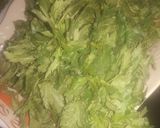 A picture of step 1 of Semo and ewedu soup.