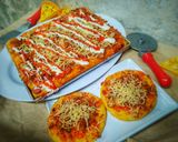Foto langkah ke 7 dari resep Pizza Labu Kuning Topping Worcis (wortel buncis).