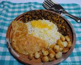 A picture of step 6 of Ground beef Gheymeh with barberries (khoresh Gheymeh BA Zereshk).