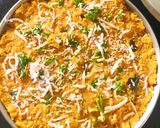 A picture of step 3 of Jowar bhakri with vegetable zunka wadi.