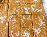 A picture of step 3 of Roasted Gram Burfi.
