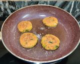 A picture of step 4 of PROTEIN SPROUT TIKKI...High Protein Pan Fried Starter for Parties...
