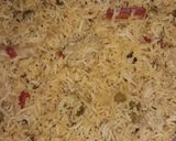 A picture of step 1 of Vegetable rice.