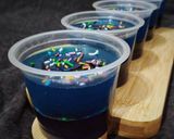 A picture of step 3 of Jello shots.
