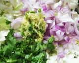 A picture of step 1 of Cabbage pakoda.