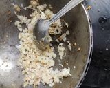 A picture of step 3 of Besan Guthala kari.