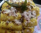 A picture of step 10 of Khandvi.