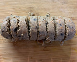 A picture of step 1 of Spicy Vegetarian Haggis BitesVegan friendly too!.