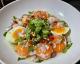 รูปขั้นตอนการทำที่ 6 ของ ยำไข่ต้มลาวา 🥚🐣