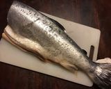 A picture of step 1 of California Farm Salmon Tail.