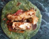 A picture of step 6 of Paneer cheese spring roll with mayonnaise.