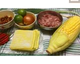 รูปขั้นตอนการทำที่ 1 ของ 🌽ยำข้าวโพดเกี๊ยวกรอบ🥟