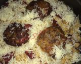 Foto langkah ke 6 dari resep Hamburg Steak with Rice & Egg + Melted Cheese.