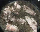 Foto del paso 8 de la receta: Encocado de lebranche y mariscos con monedas de plátano verde y arroz blanco con cucayo