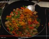 A picture of step 5 of Brown rice vegetable biryani.