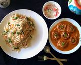 A picture of step 11 of Soya Chunk Kabab Curry.