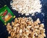 A picture of step 1 of Coffee Walnut chikki.