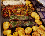 Foto del paso 13 de la receta: Entraña confitada con guarnición de papas, cebolla y morrón