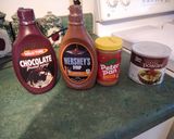 A picture of step 1 of Banana chocolate shake. Aka the best damn shake in the world. 🙂.
