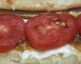 A picture of step 3 of Sausage burger.