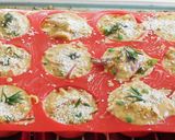 A picture of step 3 of THE BEST VEGAN FRITTATAS! gluten free, baked snack.