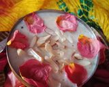 A picture of step 1 of Coconut Rose Phirni.