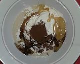 A picture of step 2 of Eggless chocolate cake without oven.