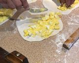 A picture of step 5 of Yiayia’s Greek cheese pies.