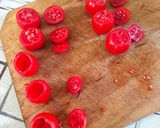 Bryndza és tehéntúrós körözöttel, töltött paradicsom és paprika recept fázis 3 fotója