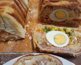 Tésztába sült zöldség és tojás recept fázis 3 fotója