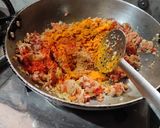 A picture of step 4 of Vegetables poha.