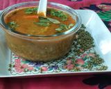 A picture of step 6 of Mung beans curry.