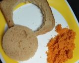 A picture of step 1 of Motichoor Choco Kalakand Cake.
