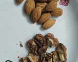 A picture of step 2 of Healthy Makhaana Salad with fruits veggies and nuts.