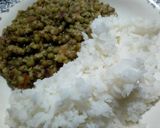 A picture of step 6 of Green grams (ndengu) stew with rice.
