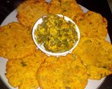 A picture of step 18 of Methi magodi sabji with methi makka veg puri.
