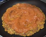 Foto del paso 5 de la receta: "Pizza"🍕de plátano🍌🥓🍗pintón🍕🧀🍅sin horno