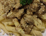 Foto del paso 4 de la receta: Penne Rigatti con lomo de cerdo en salsa blanca