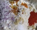 A picture of step 1 of Sattu Paratha.