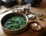 Une image de l'étape 1 de Onctueuse omelette aux épinards.