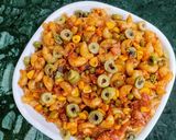 A picture of step 7 of Macaroni with Green Olives.