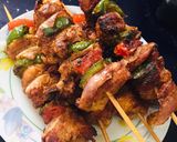 A picture of step 4 of Chicken shish taouk / chicken shashlik.