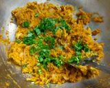 A picture of step 4 of Jhunka (Maharashtrian Zunka).